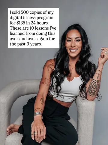 hannaheden_fitness Instagram post about Fitness business launch strategy