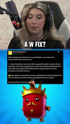 happyhappygaltv Instagram post about Fortnite updates and fixes