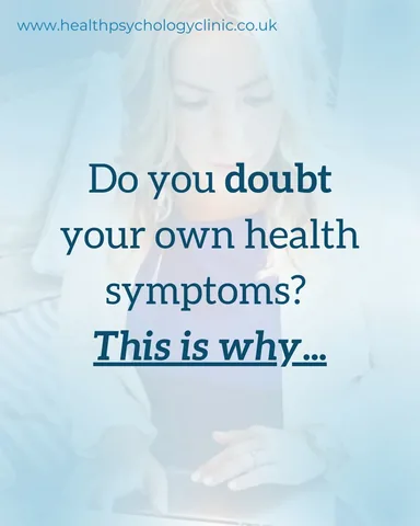 healthpsychologyclinic Instagram post about Symptom self doubt