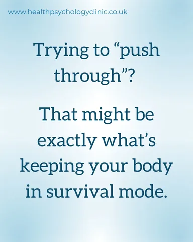 healthpsychologyclinic Instagram post about Boom bust cycles