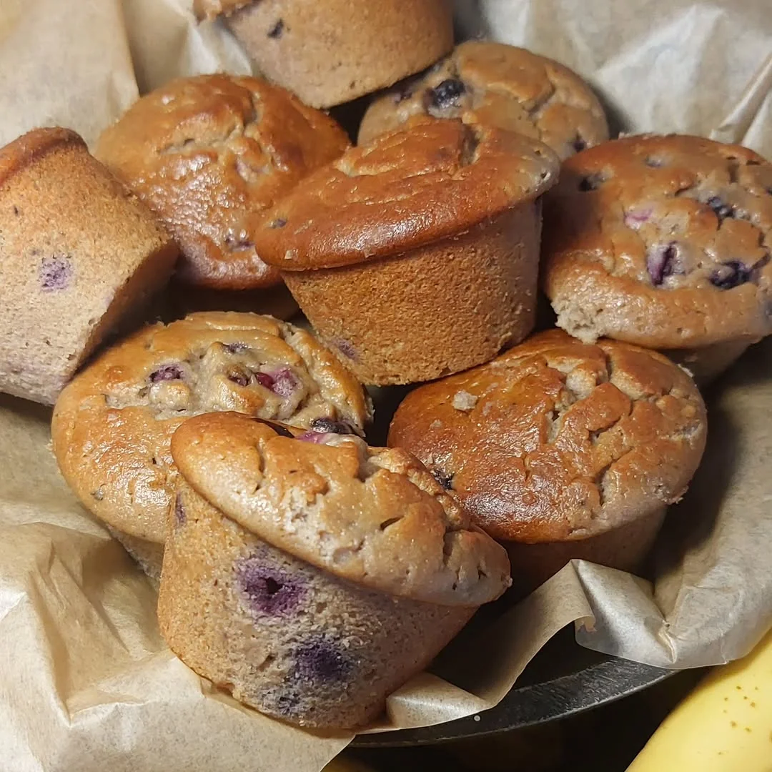healthwithnora Instagram post about Blueberry muffin recipe