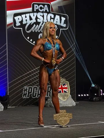 helenpeebles11 Instagram post about Junior bodybuilding competition achievement