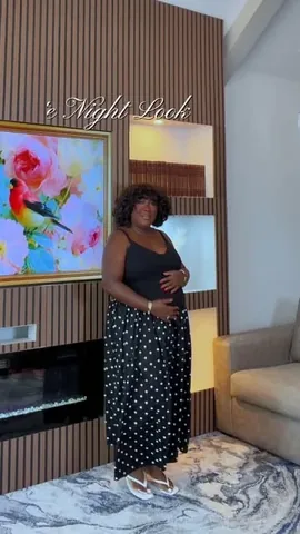 hermillennialcloset Instagram post about Black maternity dress