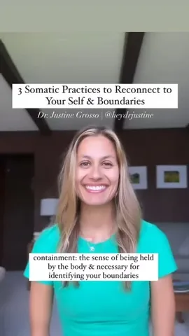 heydrjustine Instagram post about Somatic containment