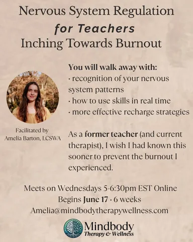 heydrjustine Instagram post about Teacher burnout support group