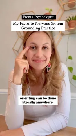 heydrjustine Instagram post about Orienting grounding practice