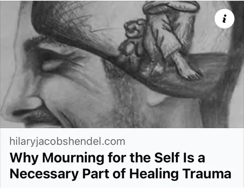 hilaryjacobshendel Instagram post about Mourning for the self