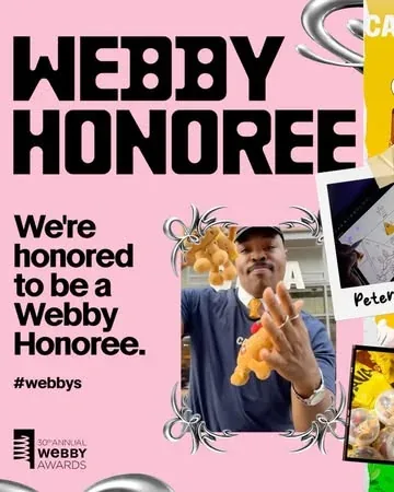 hippypotter Instagram post about Webby Award recognition