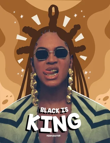hippypotter Instagram post about Beyoncé inspired artwork