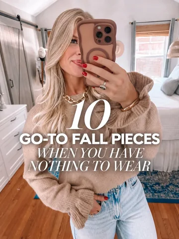 holycityblonde Instagram post about Fall wardrobe essentials