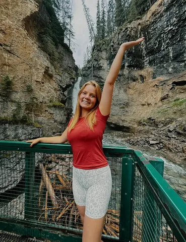 hopeambridgesings Instagram post about Banff travel