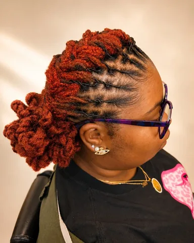 iamjafaea Instagram post about Loc styling with petal extensions