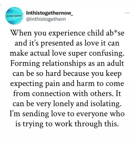 inthistogethernow_ Instagram post about Trauma and relationships