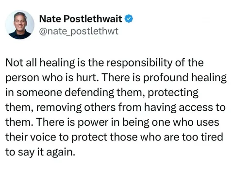 inthistogethernow_ Instagram post about Trauma healing autonomy