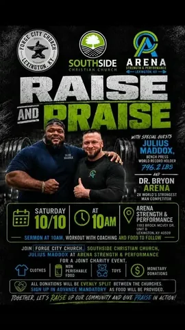 irregular_strength Instagram post about Charity lifting event