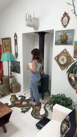 isle7crossing Instagram post about Whimsical rug