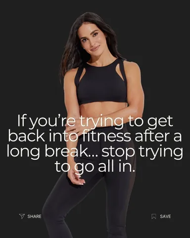 ivfitness Instagram post about Returning to fitness