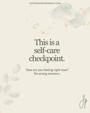 jacquelineplantetherapist Instagram post about Self care check in