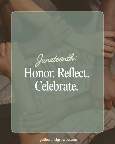 jacquelineplantetherapist Instagram post about Juneteenth and collective care
