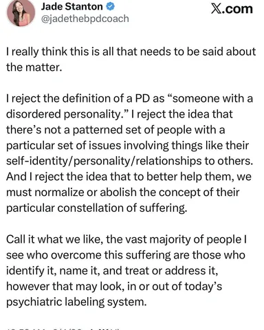 jadementalhealthcoach Instagram post about BPD recovery perspectives