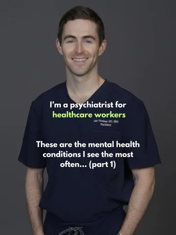 jakegoodmanmd Instagram post about Mental health conditions in healthcare workers