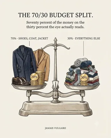 jamaisvulgaire Instagram post about Personal budgeting for menswear