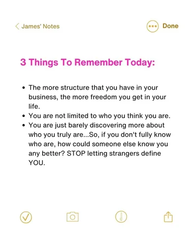 jameswedmore Instagram post about Entrepreneurial mindset