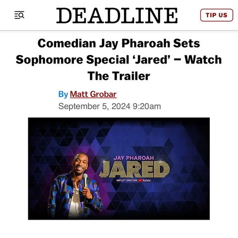 jaypharoah Instagram post about Comedy special
