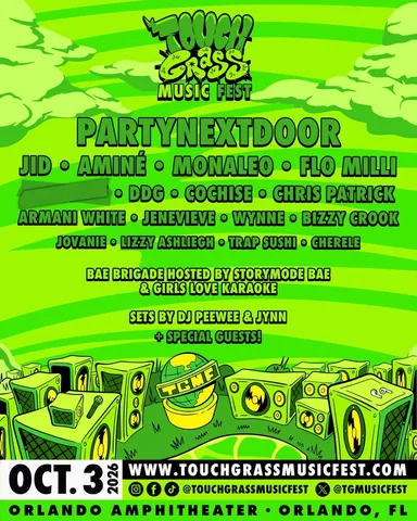 _jazzyguns Instagram post about TouchGrass Music Fest lineup