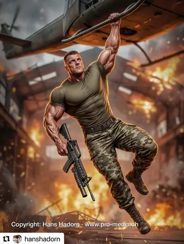 jeanpierrefuxfitness Instagram post about Action hero photography
