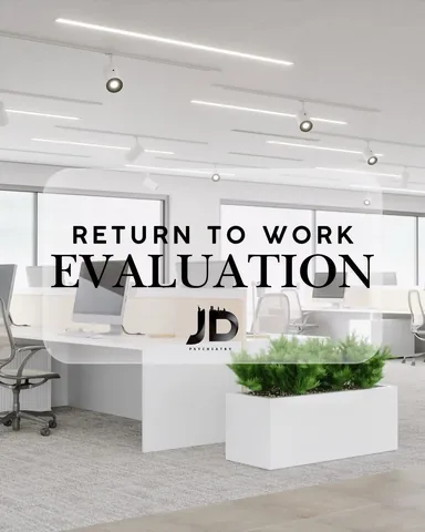 jeffditzellpsychiatry Instagram post about Return to work psychiatric evaluation