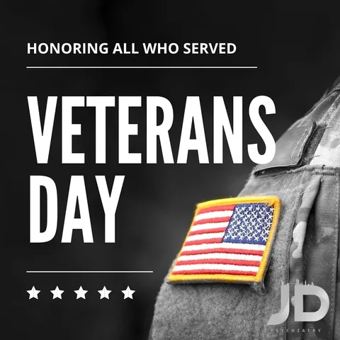 jeffditzellpsychiatry Instagram post about Veterans Day and military service