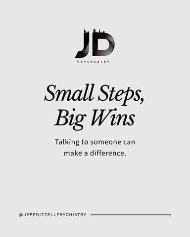 jeffditzellpsychiatry Instagram post about Stress symptoms and coping