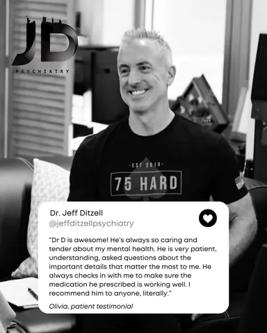 jeffditzellpsychiatry Instagram post about Patient testimonial