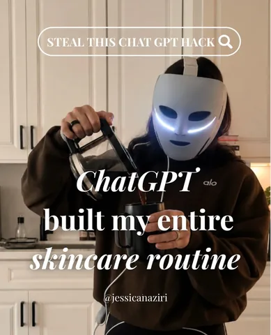 jessicanaziri Instagram post about AI skincare prompts
