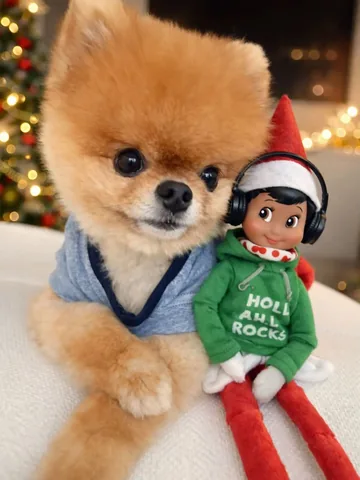 jiffpom Instagram post about Holiday character portrait