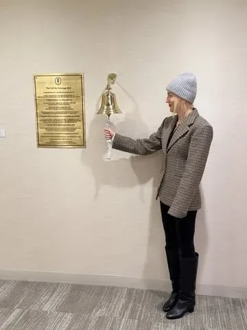 joannahillman Instagram post about Cancer treatment milestone