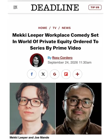 joemande Instagram post about Television project development