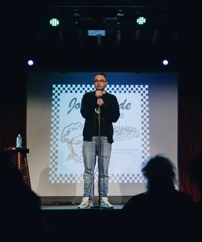 joemande Instagram post about Comedy event promotion