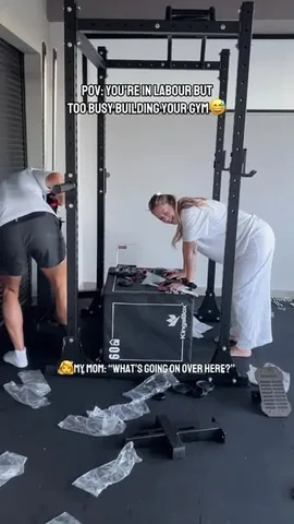 johannaolinemodin Instagram post about Home gym build