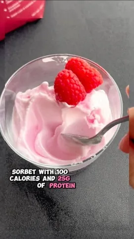 johannaolinemodin Instagram post about Protein sorbet recipe
