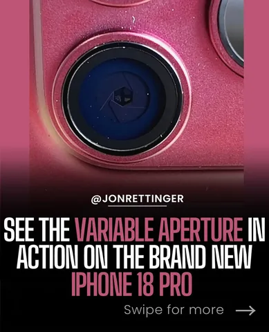 jonrettinger Instagram post about IPhone variable aperture