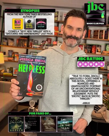 jordys.book.club Instagram post about Helpless book club selection