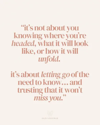 _juliarene Instagram post about Trusting the process
