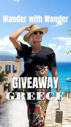 juliareno_official Instagram post about Greece vacation giveaway