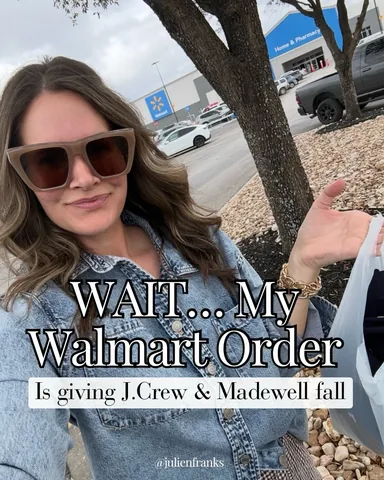 julienfranks Instagram post about Walmart fall fashion