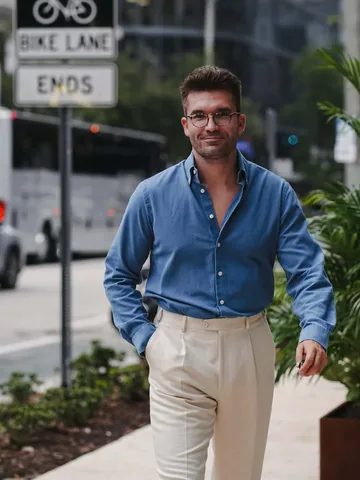 justusf_hansen Instagram post about Men's denim shirt