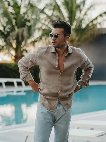 justusf_hansen Instagram post about Men's linen clothing