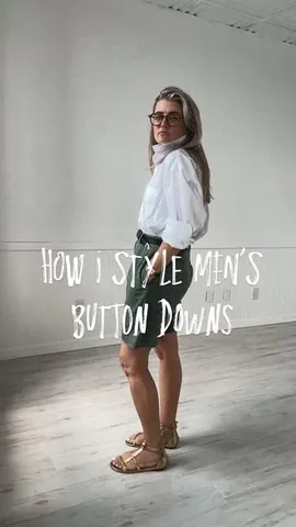karlareed Instagram post about Button down shirt styling