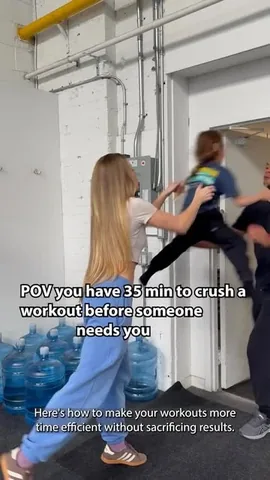 katiecrewe Instagram post about Time efficient strength training